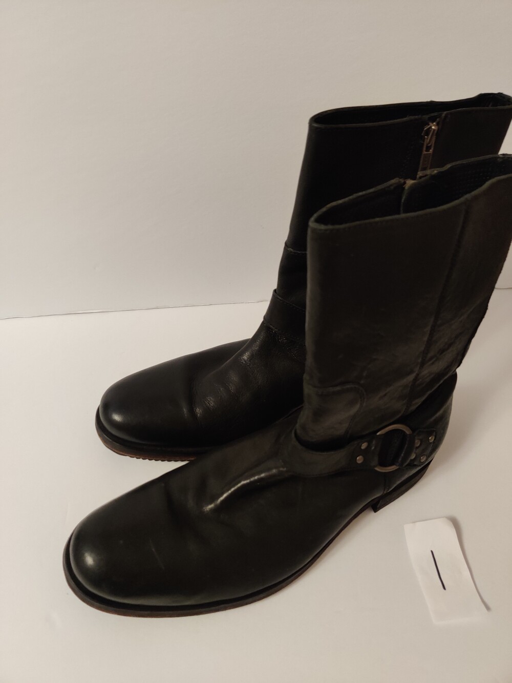 Men's Cole Haan Black Moto Boots 19 - Picture 4 of 5